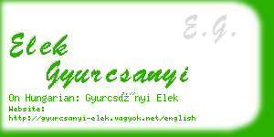 elek gyurcsanyi business card
